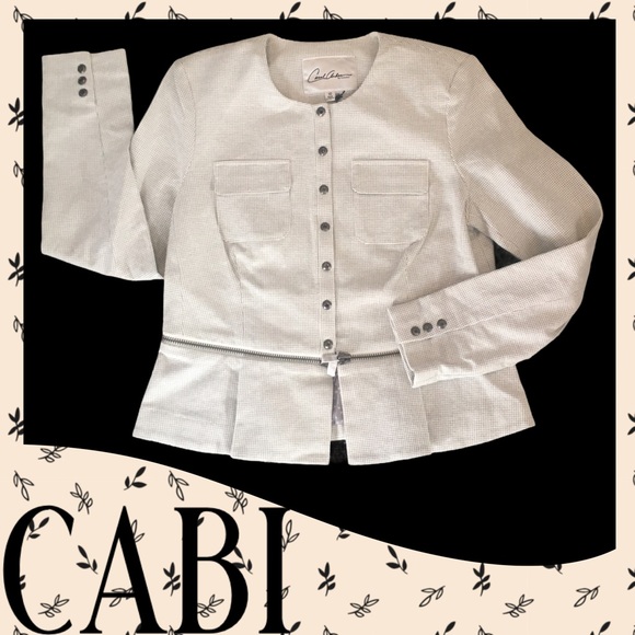 CAbi Jackets & Blazers - CAROL ANDERSON by INVITATION Zip Line Blazer Jacket Size 10 NWT